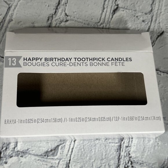 American Greetings Happy Birthday Toothpick Candle Set 13pc Blue Orange Yellow - Picture 5 of 6